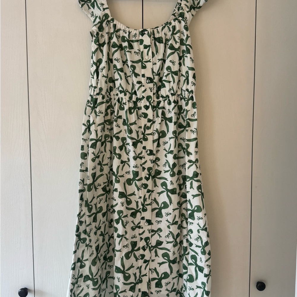 Beau & Ro green bow dress